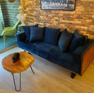 Bucarest.webp Sofá Moderno Madera y Metal Bucarest | Estilo Industrial