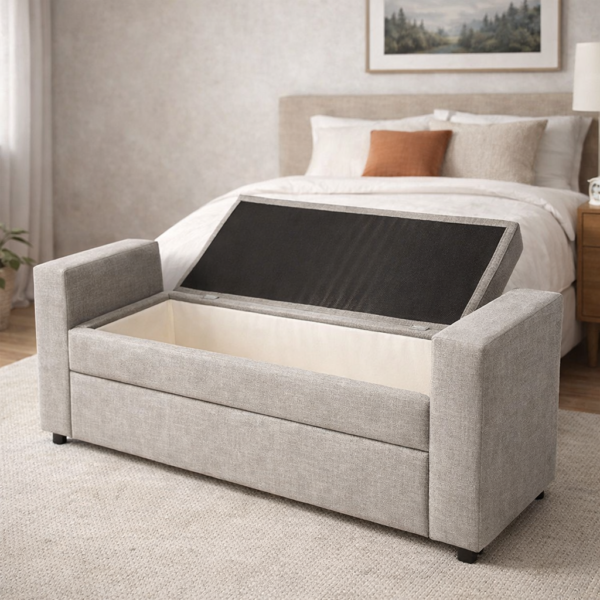Banqueta Baúl Modelo King | Almacenaje y Estilo para tu Hogar