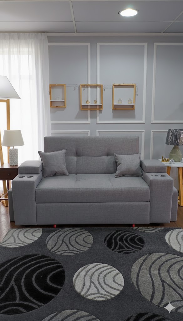 Sofá Cama Valparaíso con 2 Puff | Fabricado en Santiago de Chile